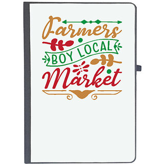                       UDNAG Ruled Notebook Diary 'Christmas | farmer boys local merket', [A5 80Pages 80GSM]                                              