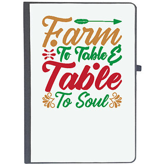                       UDNAG Ruled Notebook Diary 'Christmas | farm to table table to soul', [A5 80Pages 80GSM]                                              