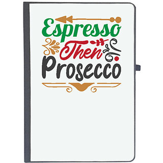                       UDNAG Ruled Notebook Diary 'Christmas | espresso then prosecco', [A5 80Pages 80GSM]                                              