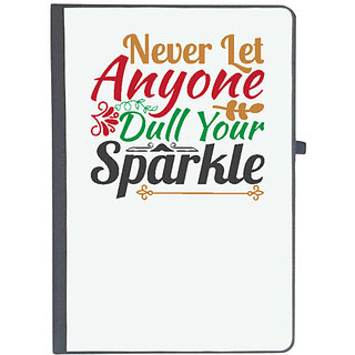                      UDNAG Ruled Notebook Diary 'Christmas | never let anyone dull your sparkle', [A5 80Pages 80GSM]                                              