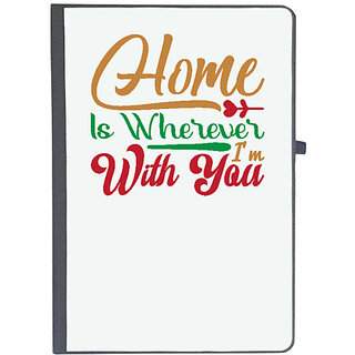                       UDNAG Ruled Notebook Diary 'Christmas | home is whereever i am with you', [A5 80Pages 80GSM]                                              