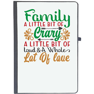                       UDNAG Ruled Notebook Diary 'Christmas | family little bit of carry', [A5 80Pages 80GSM]                                              