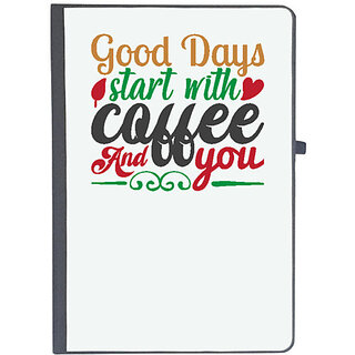                       UDNAG Ruled Notebook Diary 'Christmas | good day start with coffee and you', [A5 80Pages 80GSM]                                              