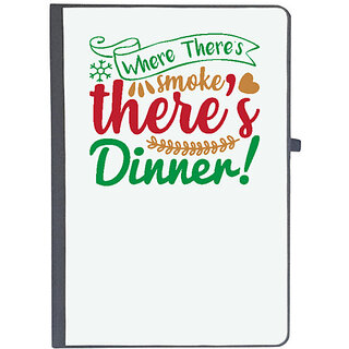                       UDNAG Ruled Notebook Diary 'Christmas | where there's smoke there's dinner', [A5 80Pages 80GSM]                                              