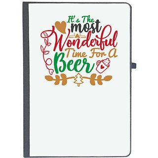                       UDNAG Ruled Notebook Diary 'Christmas | it is most wonderful time for a beer', [A5 80Pages 80GSM]                                              