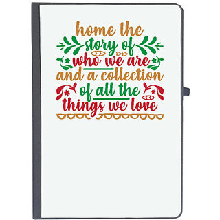                       UDNAG Ruled Notebook Diary 'Christmas | home the story of who we are and a collection', [A5 80Pages 80GSM]                                              