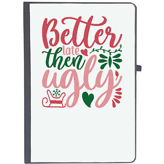                       UDNAG Ruled Notebook Diary 'Christmas | better late then ugly', [A5 80Pages 80GSM]                                              