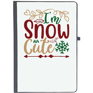                       UDNAG Ruled Notebook Diary 'Christmas | i am snow cute', [A5 80Pages 80GSM]                                              