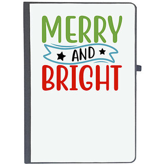                       UDNAG Ruled Notebook Diary 'Christmas | merry and bright1', [A5 80Pages 80GSM]                                              
