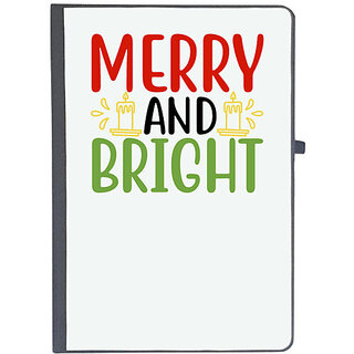                       UDNAG Ruled Notebook Diary 'Christmas | merry and brightt', [A5 80Pages 80GSM]                                              