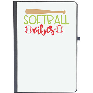                       UDNAG Ruled Notebook Diary 'Softball | softball vibes', [A5 80Pages 80GSM]                                              