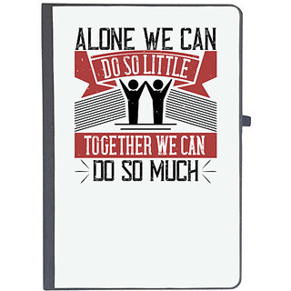                       UDNAG Ruled Notebook Diary 'Volunteers | Alone we can do so little; together we can do so much', [A5 80Pages 80GSM]                                              