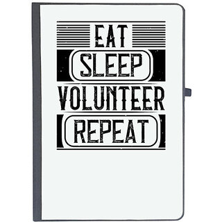                       UDNAG Ruled Notebook Diary 'Volunteers | Eat Sleep Volunteer Repeat', [A5 80Pages 80GSM]                                              