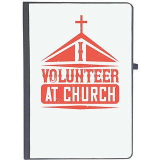                       UDNAG Ruled Notebook Diary 'Volunteers | I Volunteer At Church', [A5 80Pages 80GSM]                                              