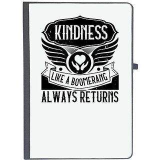                       UDNAG Ruled Notebook Diary 'Volunteers | Kindness, like a boomerang, always returns', [A5 80Pages 80GSM]                                              
