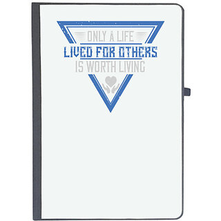                       UDNAG Ruled Notebook Diary 'Volunteers | Only a life lived for others is worth living', [A5 80Pages 80GSM]                                              