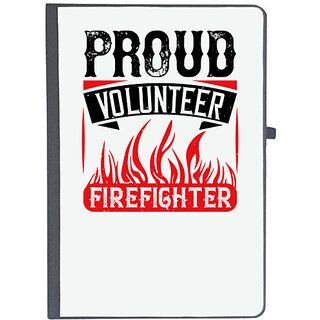                       UDNAG Ruled Notebook Diary 'Volunteers | Proud Volunteer Firefighter', [A5 80Pages 80GSM]                                              