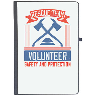                       UDNAG Ruled Notebook Diary 'Volunteers | Rescue Team Volunteer Safety And Protection', [A5 80Pages 80GSM]                                              