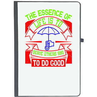                       UDNAG Ruled Notebook Diary 'Volunteers | the essence of life is To serve others and to do good', [A5 80Pages 80GSM]                                              