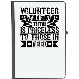                       UDNAG Ruled Notebook Diary 'Volunteers | Volunteer the gift of time is priceless to those in need', [A5 80Pages 80GSM]                                              