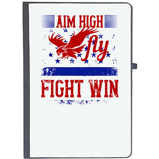                       UDNAG Ruled Notebook Diary 'Airforce | Aim High. FlyFightWin', [A5 80Pages 80GSM]                                              