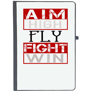                       UDNAG Ruled Notebook Diary 'Airforce | Aim High', [A5 80Pages 80GSM]                                              