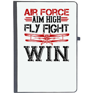                       UDNAG Ruled Notebook Diary 'Airforce | air force aim high fly fight win', [A5 80Pages 80GSM]                                              