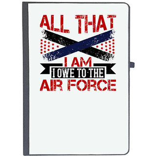                       UDNAG Ruled Notebook Diary 'Airforce | All that I am ... I owe to the Air Force', [A5 80Pages 80GSM]                                              