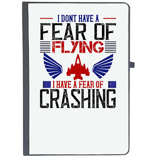                      UDNAG Ruled Notebook Diary 'Airforce | I dont have a fear of flying; I have a fear of crashing', [A5 80Pages 80GSM]                                              