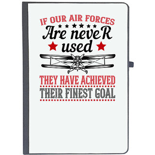                       UDNAG Ruled Notebook Diary 'Airforce | if our air force are never used they have achieved', [A5 80Pages 80GSM]                                              