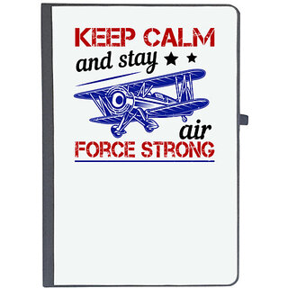                       UDNAG Ruled Notebook Diary 'Airforce | Keep calm and stay Air Force strong', [A5 80Pages 80GSM]                                              