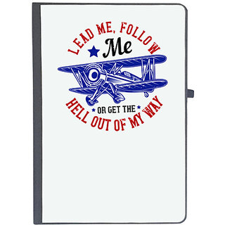                       UDNAG Ruled Notebook Diary 'Airforce | lead me, follow me, or get the hell out of my way', [A5 80Pages 80GSM]                                              