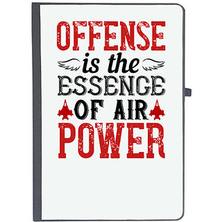                       UDNAG Ruled Notebook Diary 'Airforce | Offense is the essence of air power', [A5 80Pages 80GSM]                                              