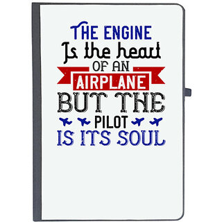                       UDNAG Ruled Notebook Diary 'Airforce | the engine is the heart airplane', [A5 80Pages 80GSM]                                              