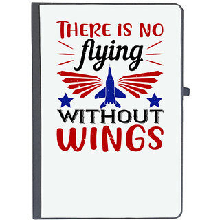                       UDNAG Ruled Notebook Diary 'Airforce | There is no flying without wings', [A5 80Pages 80GSM]                                              