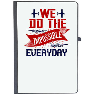                       UDNAG Ruled Notebook Diary 'Airforce | We do the impossible', [A5 80Pages 80GSM]                                              