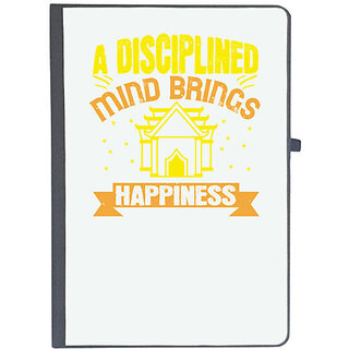                       UDNAG Ruled Notebook Diary 'Disciplined | A disciplined mind brings happiness', [A5 80Pages 80GSM]                                              