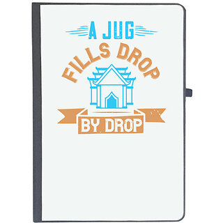                       UDNAG Ruled Notebook Diary 'Peace | A jug fills drop by drop', [A5 80Pages 80GSM]                                              