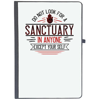                       UDNAG Ruled Notebook Diary 'Buddhism | Do not look for a sanctuary in anyone except your self', [A5 80Pages 80GSM]                                              