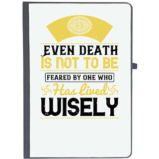                       UDNAG Ruled Notebook Diary 'Buddhism | Even death is not to be feared by one who has lived wisely', [A5 80Pages 80GSM]                                              