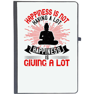                       UDNAG Ruled Notebook Diary 'Buddhism | Happiness is not having a lot. Happiness is giving a lot', [A5 80Pages 80GSM]                                              