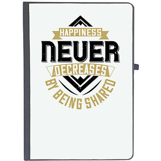                       UDNAG Ruled Notebook Diary 'Buddhism | Happiness never decreases by being shared', [A5 80Pages 80GSM]                                              