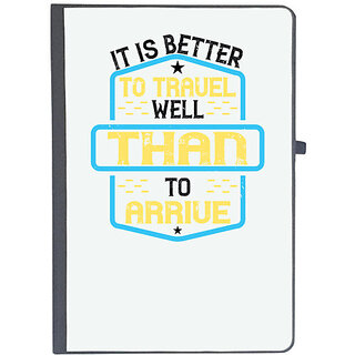                       UDNAG Ruled Notebook Diary 'Buddhism | It is better to travel well than to arrive', [A5 80Pages 80GSM]                                              