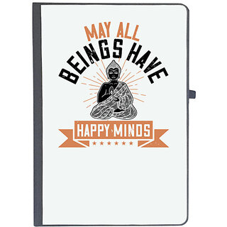                       UDNAG Ruled Notebook Diary 'Buddhism | May all beings have happy minds', [A5 80Pages 80GSM]                                              