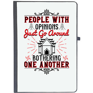                       UDNAG Ruled Notebook Diary 'Buddhism | People with opinions just go around bothering one another', [A5 80Pages 80GSM]                                              