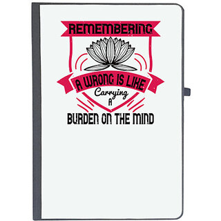                       UDNAG Ruled Notebook Diary 'Buddhism | Remembering a wrong is like carrying a burden on the mind', [A5 80Pages 80GSM]                                              