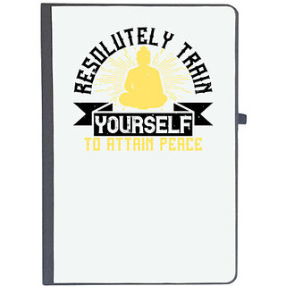                       UDNAG Ruled Notebook Diary 'Buddhism | Resolutely train yourself to attain peace', [A5 80Pages 80GSM]                                              