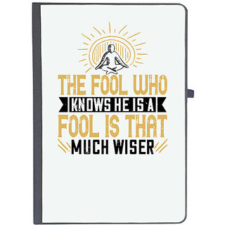                       UDNAG Ruled Notebook Diary 'Buddhism | The fool who knows he is a fool is that much wiser', [A5 80Pages 80GSM]                                              