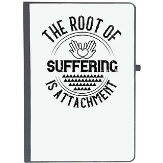                       UDNAG Ruled Notebook Diary 'Buddhism | The root of suffering is attachment', [A5 80Pages 80GSM]                                              