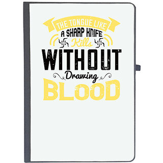                      UDNAG Ruled Notebook Diary 'Buddhism | The tongue like a sharp knife Kills without drawing blood', [A5 80Pages 80GSM]                                              